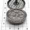 Кнопка 25 мм темный никель 70512 цветок