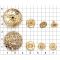 Кнопка 25мм светлое золото 9292