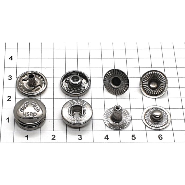 Кнопка альфа 12.5 мм темный никель №54 рубашечная