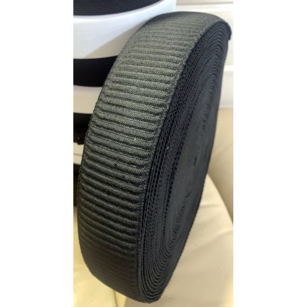 Резинка 80 мм черная поясная рифленая