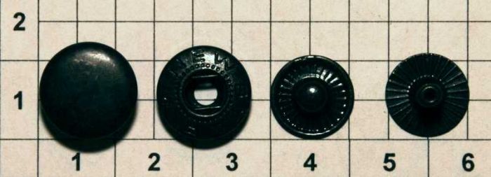 Кнопка альфа 12.5 мм оксид №54 рубашечная